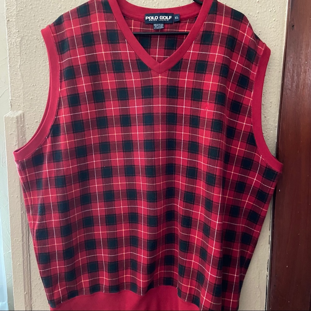 Vintage Ralph Lauren polo golf tartan sweater vest